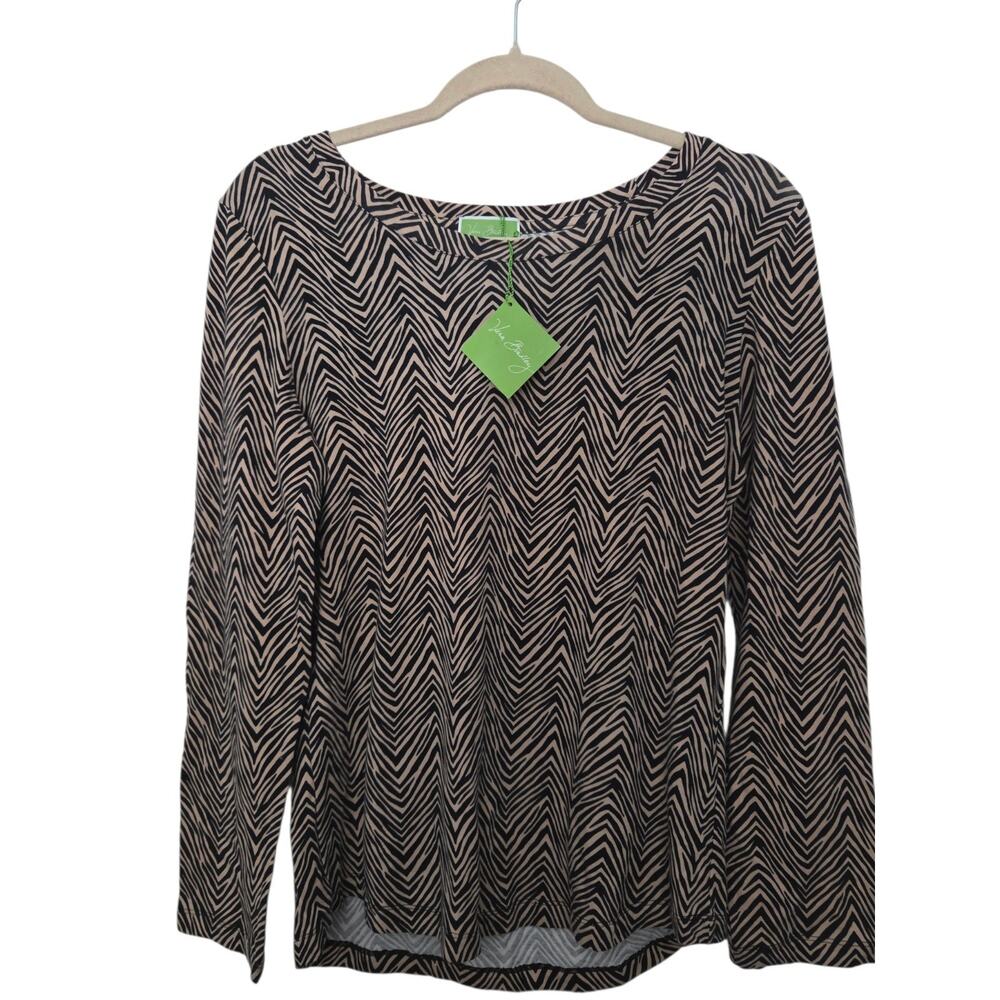 NWT Vera Bradley Zebra Print Cozy Knit Top Size S Small